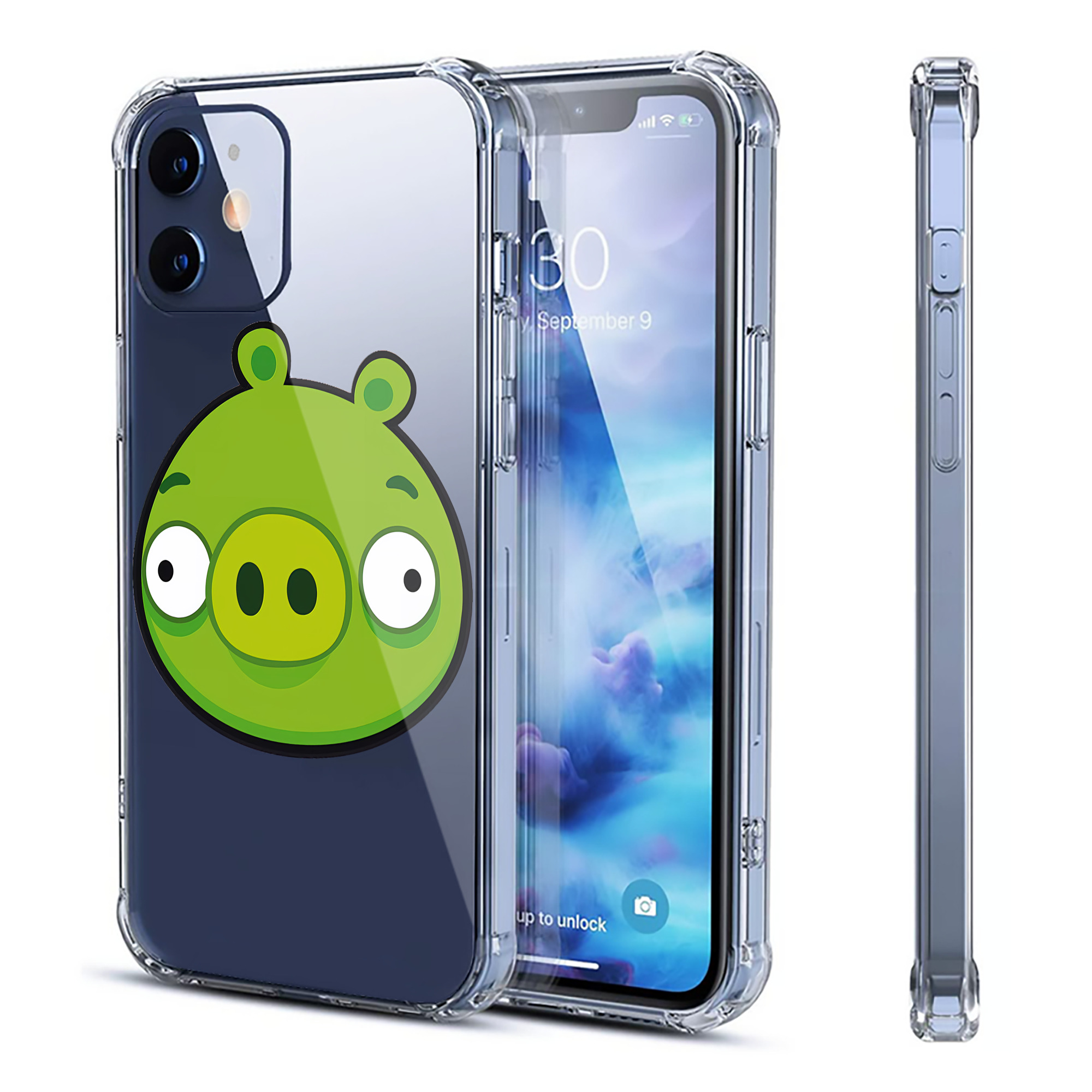 （画像用） Angry Birds アングリーバード 【iPhone 12シリーズ対応】透明スマホケース（クリアソフトケース）